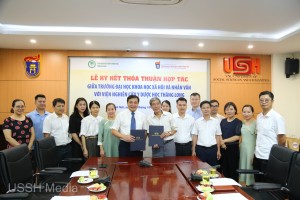 Khoa Xã hội học dự lễ kí kết thoả thuận hợp tác đào tạo Công tác xã hội giữa VNU-USSH và Viện Nghiên cứu Y dược học Thăng Long