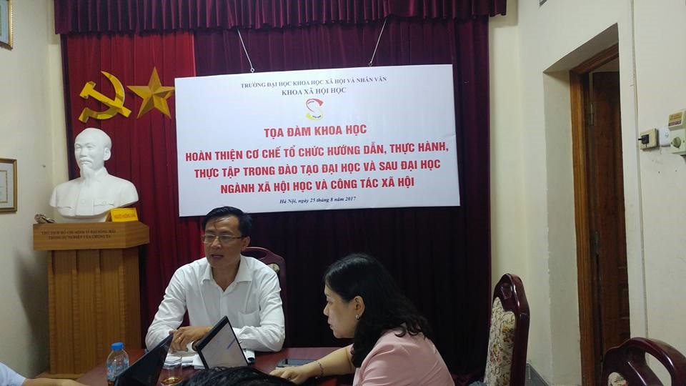 Tọa đàm khoa học cấp khoa "Hoàn thiện cơ chế tổ chức, hướng dẫn, thực hành, thực tập trong đào tạo đại học và sau đại học ngành Xã hội học và Công tác xã hội"