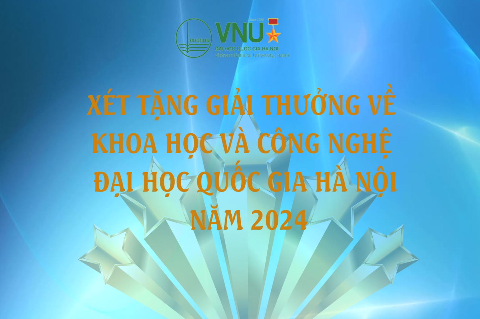 Thông báo xét tặng Giải thưởng ĐHQGHN về KH&CN năm 2024